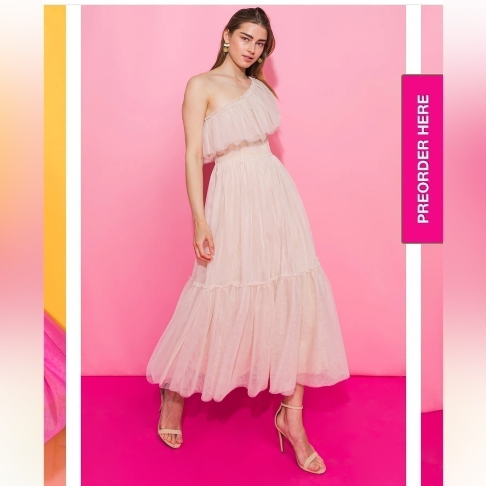 New PLL SZ LG SUNSHINE GIRL MESH MIDI DRE